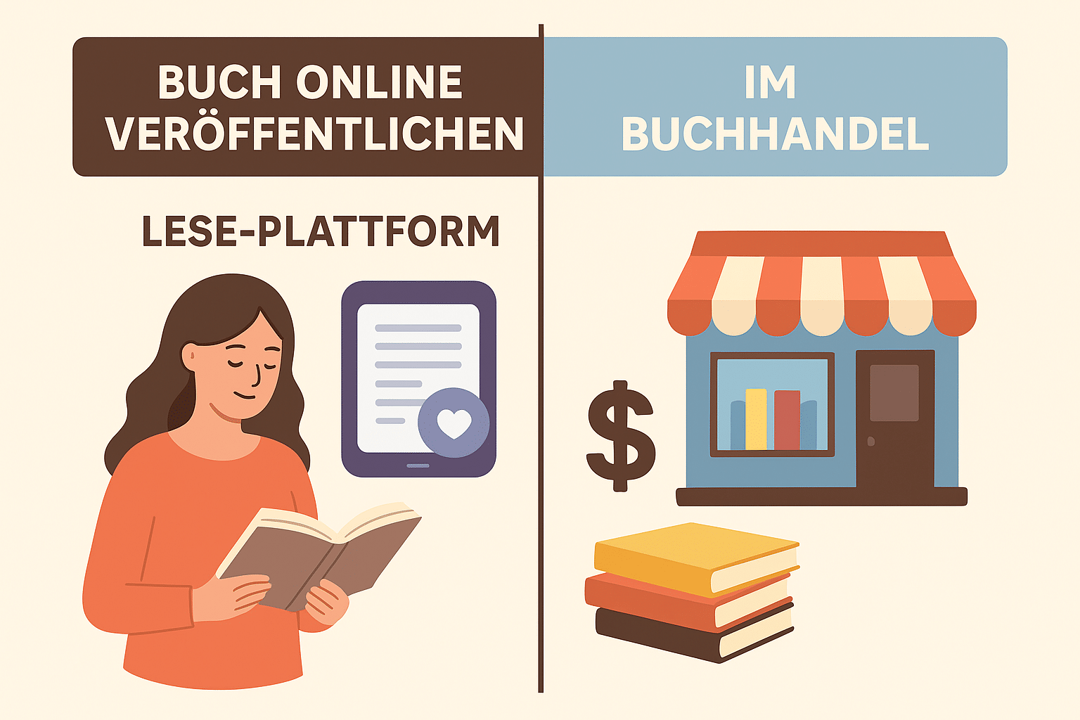 Publier un livre en ligne vs. en librairie